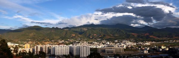 鸟瞰双江县城